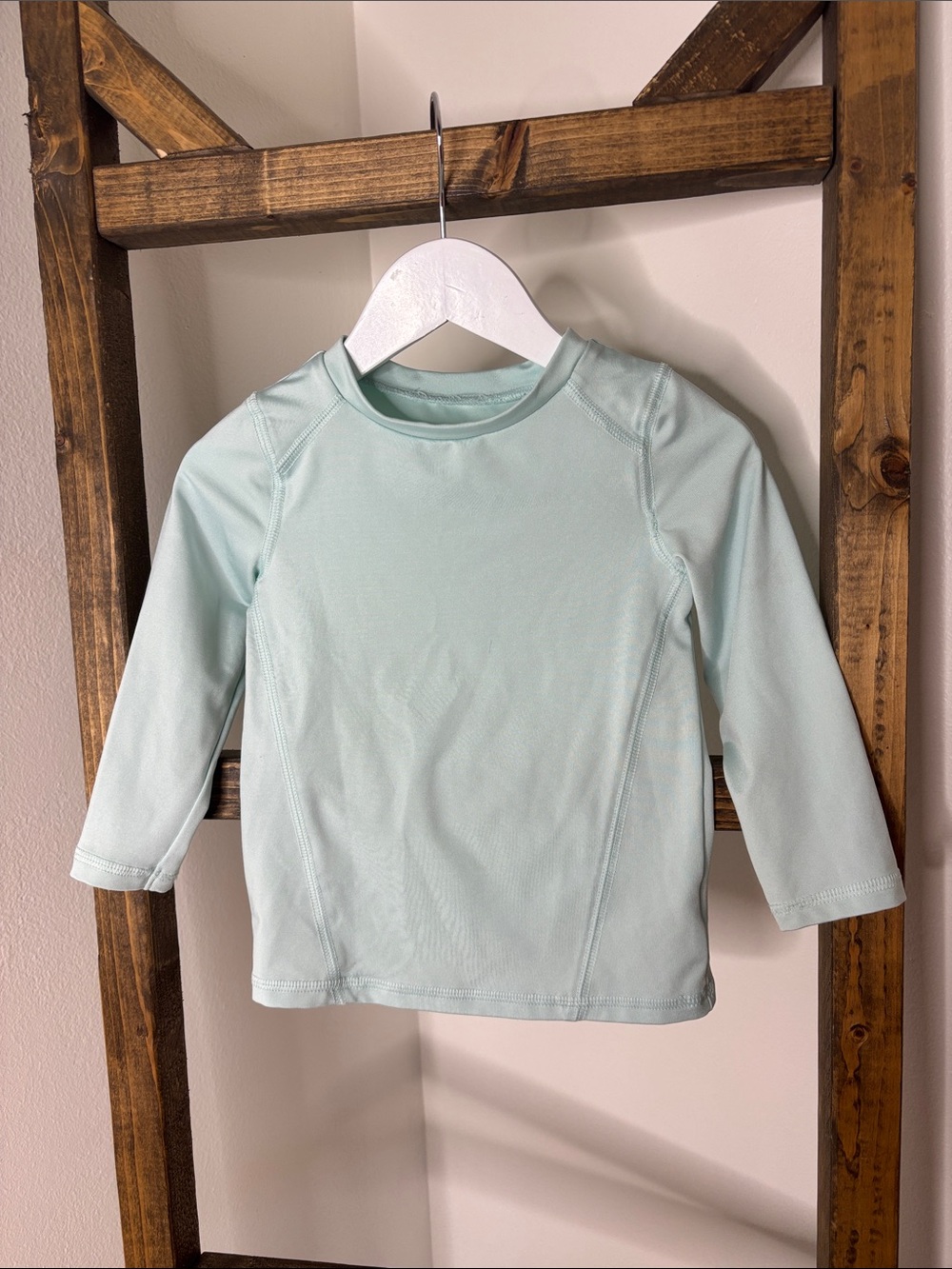 Cat & Jack Mint Green Long-Sleeve Swim Rashguard Size 2T